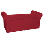 Calçadeira Báu Cancun 1 40 Cm Suede Vermelho - Montanaris Dec