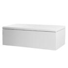 Calçadeira Baú Casal 1,40m Berlim Material Sintético Branco D