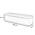 Calçadeira Baú Casal 138 Cm Imperatriz Capitonê Suede Cinza