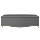 Calçadeira Baú Casal 140cm Suede Chumbo