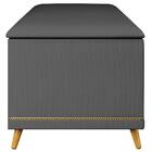 Calçadeira Baú Casal 140cm Suede Chumbo