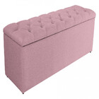 Calçadeira Baú Casal Austin 140cm Tec Veludo 20222 - Zidi