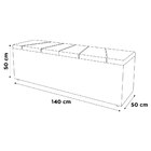 Calçadeira Baú Casal Berlyn 140cm Linho Preto - Desk Design