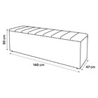 Calçadeira Baú Casal Cora 140cm Suede Bege - Desk Design