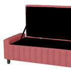 Calçadeira Baú Casal Estofada Alicia Veludo Rose