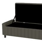 Calçadeira Baú Casal Estofada Alicia Veludo Tabaco