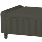 Calçadeira Baú Casal Estofada Alicia Veludo Tabaco