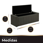 Calçadeira Baú Casal Estofada Toronto Veludo Tabaco