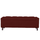Calçadeira Baú Casal Estofada Valencia Veludo Marsala