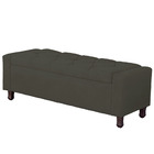 Calçadeira Baú Casal Estofada Valencia Veludo Tabaco