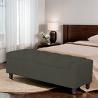 Calçadeira Baú Casal Estofada Valencia Veludo Tabaco