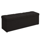 Calçadeira Baú Casal Kiara 140 Cm Suede Preto - D A Decor