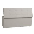 Calçadeira Baú Casal King 1,95m Berlim Material Sintético Beg