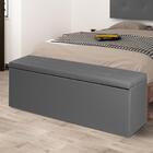 Calçadeira Baú Casal King 1,95m Berlim Material Sintético Cin