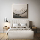 Calçadeira Baú Casal King 1,95m Londres Linho Bege Dal Poz Es