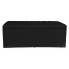 Calçadeira Baú Casal King 1,95m Londres Suede Preto Dal Poz E