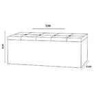 Calçadeira Baú Casal King 1,95m Roma Material Sintético Marro