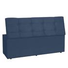 Calçadeira Baú Casal King 1,95m Roma Suede Azul Marinho Dal P