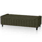 Calçadeira Baú Casal King Size Estofada Alicia Veludo Chocola