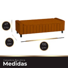 Calçadeira Baú Casal King Size Estofada Alicia Veludo Terraco