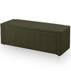 Calçadeira Baú Casal King Size Estofada Toronto Veludo Chocol