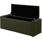 Calçadeira Baú Casal King Size Estofada Toronto Veludo Chocol