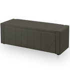 Calçadeira Baú Casal King Size Estofada Toronto Veludo Tabaco