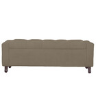 Calçadeira Baú Casal King Size Estofada Valencia Veludo Capuc