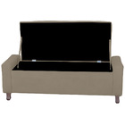 Calçadeira Baú Casal King Size Estofada Valencia Veludo Capuc