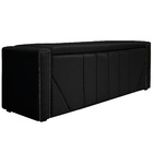 Calçadeira Baú Casal Minsk P02 140 Cm Para Cama Box Suede - A