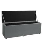 Calçadeira Baú Casal Queen 1,60m Berlim Suede Cinza Dal Poz E