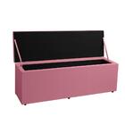 Calçadeira Baú Casal Queen 1,60m Berlim Suede Rosa Dal Poz Es