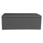 Calçadeira Baú Casal Queen 1,60m Londres Suede Cinza Dal Poz