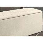 Calçadeira Baú Casal Queen 160cm Paris Veludo Bege - Js Móveis