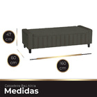 Calçadeira Baú Casal Queen Estofada Alicia Veludo Tabaco