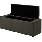 Calçadeira Baú Casal Queen Estofada Toronto Veludo Tabaco