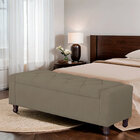 Calçadeira Baú Casal Queen Estofada Valencia Veludo Capuccino