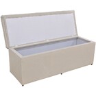 Calçadeira Baú Decorativa Amy L02 Capitonê Suede Bege 160x50