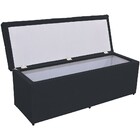 Calçadeira Baú Decorativa Amy L02 Capitonê Suede Preto 160x50