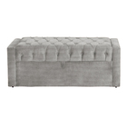 Calçadeira Báu Emma Linho Cores - Ds Estofados - Queen - Bege