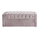 Calçadeira Báu Emma Veludo Luxo Cores - Ds Estofados - Casal