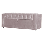 Calçadeira Báu Emma Veludo Luxo Cores - Ds Estofados - Casal