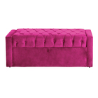 Calçadeira Báu Emma Veludo Luxo Cores - Ds Estofados - Queen