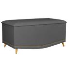 Calçadeira Baú Estofada Kate Casal 140 Cm  Suede  Cinza - Wed
