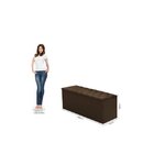 Calçadeira Baú Estofada Queen Sofia Espresso Móveis