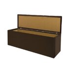 Calçadeira Baú Estofada Queen Sofia Espresso Móveis