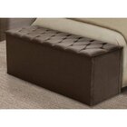 Calçadeira Baú Estofada Queen Sofia Espresso Móveis