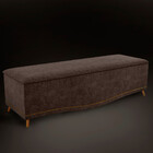 Calçadeira Baú Estofada Solteira 90cm Suede Belize Js Móveis