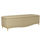 Calçadeira Baú King 195cm Com Tachas Imperial J02 Linho Areia