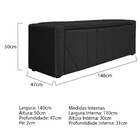 Calçadeira Baú King Minsk P02 195 Cm Para Cama Box Corano - A